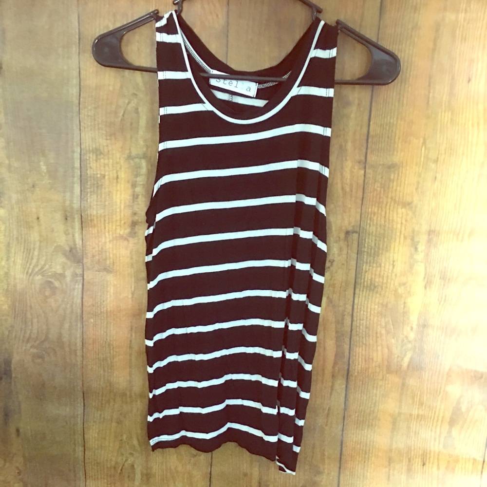 Black & white striped tank
